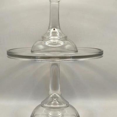 LOT 608: Hi Nella Fire Company 1966 Glass, Pine Hill Scout Mug, Milk Glass Sugar Bowl Regent Sheffield Knife, Glass Cake/Display Stands,...