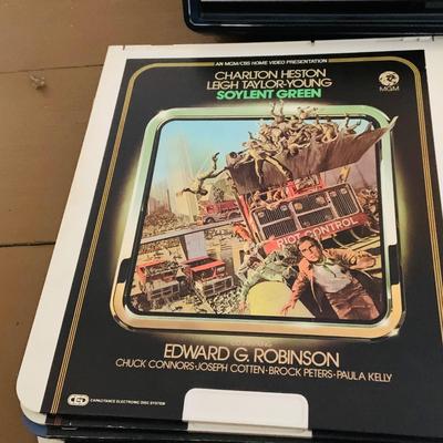 LOT612: Vintage Laser Disc Technology - RCA Selecta Vision Model SGT-200 with a Large Selection of Sci-Fi/ Horror Laser Disc Including...
