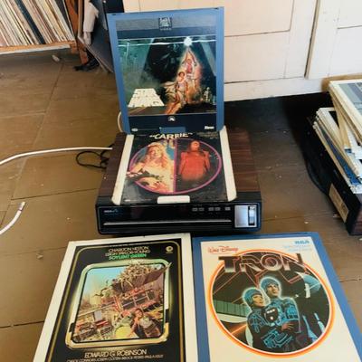 LOT612: Vintage Laser Disc Technology - RCA Selecta Vision Model SGT-200 with a Large Selection of Sci-Fi/ Horror Laser Disc Including...