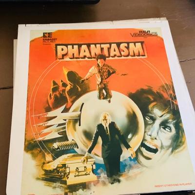 LOT612: Vintage Laser Disc Technology - RCA Selecta Vision Model SGT-200 with a Large Selection of Sci-Fi/ Horror Laser Disc Including...