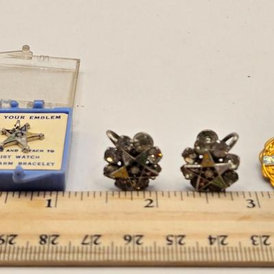 LOT 617: Free Mason Jewelry & Books of The Order of DeMolay