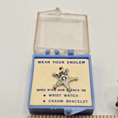 LOT 617: Free Mason Jewelry & Books of The Order of DeMolay