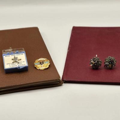 LOT 617: Free Mason Jewelry & Books of The Order of DeMolay