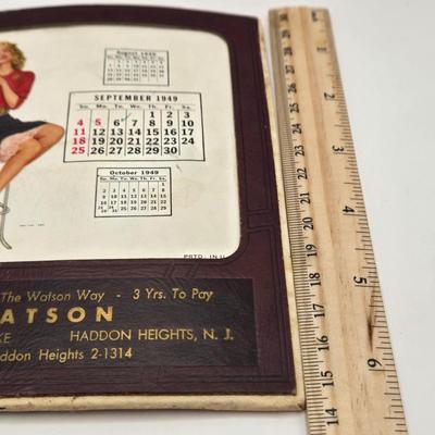 LOT 621: "Watson" 1949 Calendar, Desk Calendar, & Paper Weight