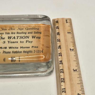 LOT 621: "Watson" 1949 Calendar, Desk Calendar, & Paper Weight