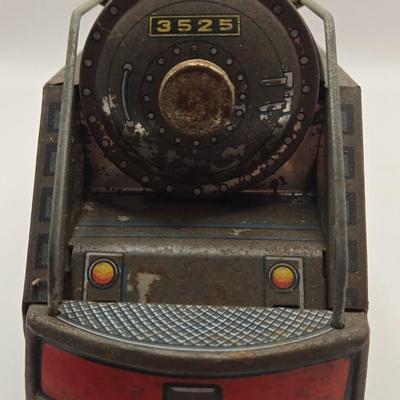 LOT 622: Vintage Tin Litho Silver Mountain Toy Train