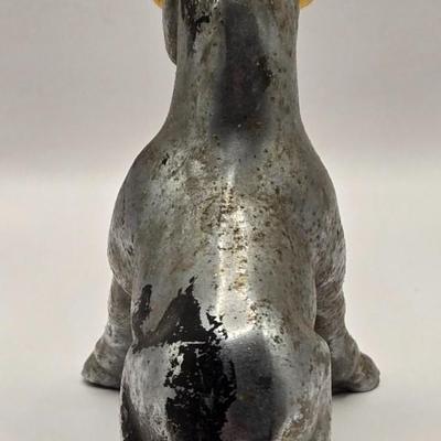 LOT 625: Vintage Metal Donkey Hood Ornament with Illuminated Amber Eyes