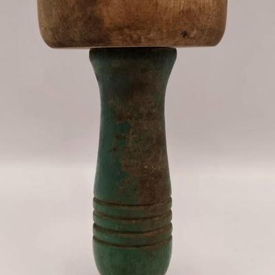 LOT 626: Small Pitcher , Appears to be Handmade, Antique Stoneware Crock Jug, Vintage Rolling Pin,1926 Hellmann's Mayonnaise...