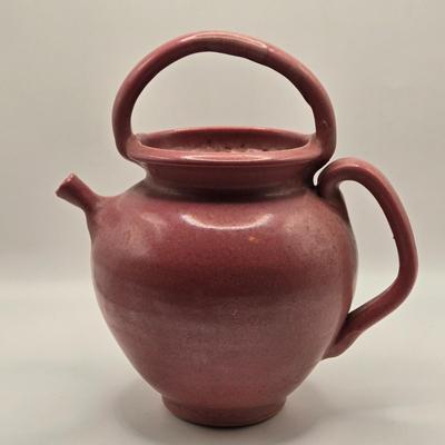LOT 626: Small Pitcher , Appears to be Handmade, Antique Stoneware Crock Jug, Vintage Rolling Pin,1926 Hellmann's Mayonnaise...