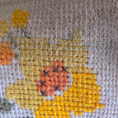 LOT 627: Spring Flower Blanket, Appears to be Handmade
