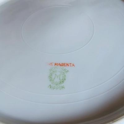 LOT 628: Nippon Magenta China Including Diner Plates, Serving Platter and Bowls with Lids, Cups Saucers and More