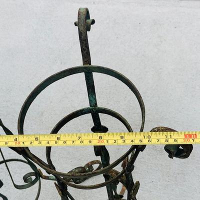 LOT 631: Set of Two (2) Painted Metal Plant Stands