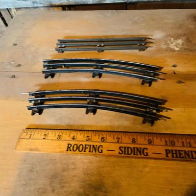LO 632: Bin Full of Miniature Rail Road Train Tracks - As Is