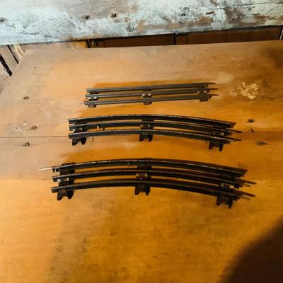 LO 632: Bin Full of Miniature Rail Road Train Tracks - As Is