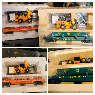 LOT 638: Set of Two (2) K -Line Operating Freight Cars - K724-2011 Operating Coal Dump Car and K 723 x1591 Operating Log Dump Car