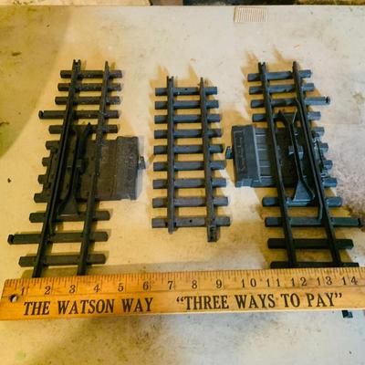 LOT 639: Bin Full of Plastic Miniature Rail Road Train Track - As Is