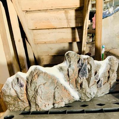 LOT 640: Two (2) Lemax Mountains and Unbranded Mountain for Miniature Rail Road or Other Displays