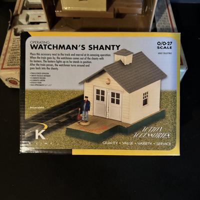 LOT 651: Bachman High Baller N Scale Train Set, K Line Watchman Shanty O/O-27 Scale & Bachman Hill Baller Super Racing Cars