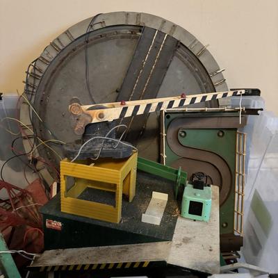 LOT 652: Bin Full of vintage Train Accessories - As Found