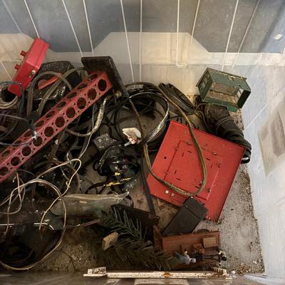 LOT 652: Bin Full of vintage Train Accessories - As Found