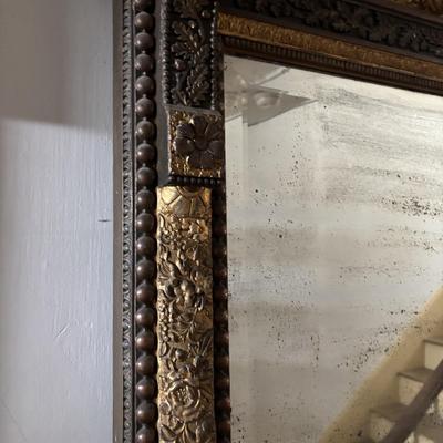 LOT 653: Beautiful Vintage Ornate Mirror - Extremely Large (52" x 74")