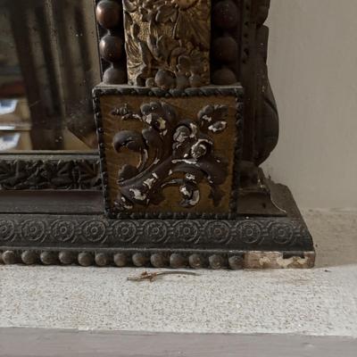 LOT 653: Beautiful Vintage Ornate Mirror - Extremely Large (52" x 74")