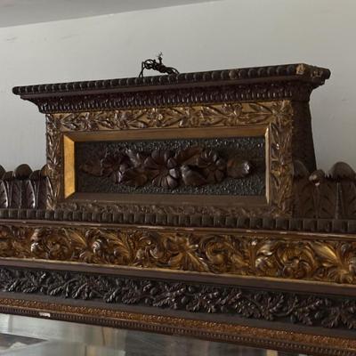 LOT 653: Beautiful Vintage Ornate Mirror - Extremely Large (52" x 74")