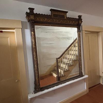 LOT 653: Beautiful Vintage Ornate Mirror - Extremely Large (52" x 74")