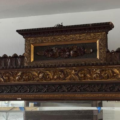 LOT 653: Beautiful Vintage Ornate Mirror - Extremely Large (52" x 74")