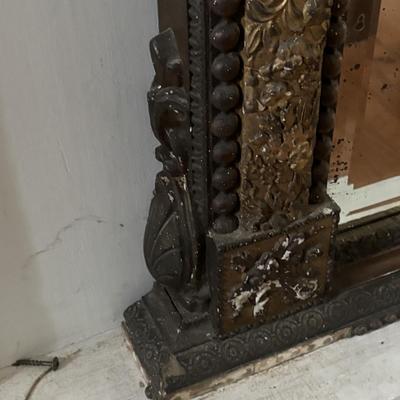 LOT 653: Beautiful Vintage Ornate Mirror - Extremely Large (52" x 74")