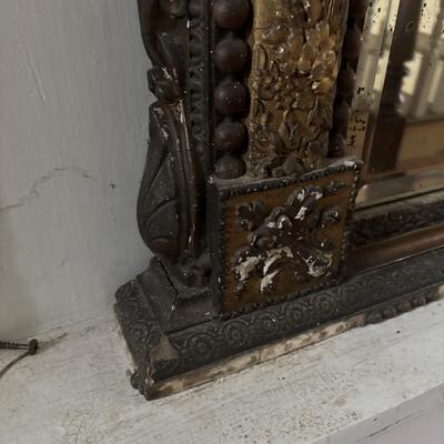 LOT 653: Beautiful Vintage Ornate Mirror - Extremely Large (52" x 74")
