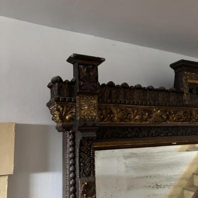 LOT 653: Beautiful Vintage Ornate Mirror - Extremely Large (52" x 74")