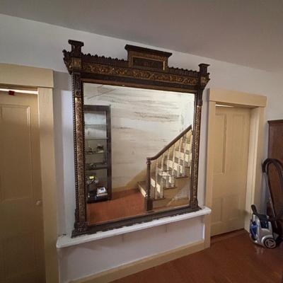 LOT 653: Beautiful Vintage Ornate Mirror - Extremely Large (52" x 74")