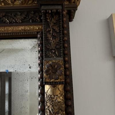 LOT 653: Beautiful Vintage Ornate Mirror - Extremely Large (52" x 74")