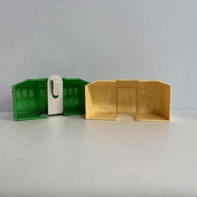 LOT 654: Vintage Plastic Popcorn Santa, "Season's Greeting" Pepsi Glasses, Vintage Plastic Village Light Covers Jingle...