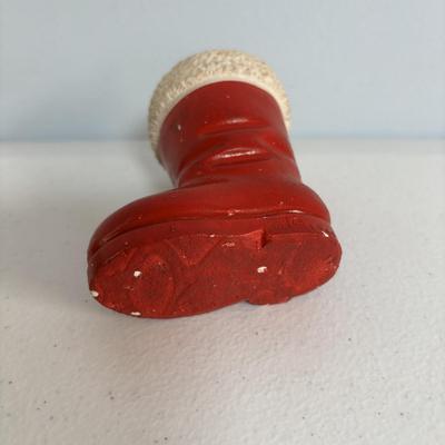 LOT 654: Vintage Plastic Popcorn Santa, "Season's Greeting" Pepsi Glasses, Vintage Plastic Village Light Covers Jingle...
