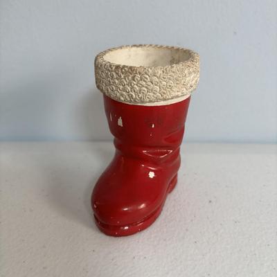 LOT 654: Vintage Plastic Popcorn Santa, "Season's Greeting" Pepsi Glasses, Vintage Plastic Village Light Covers Jingle...