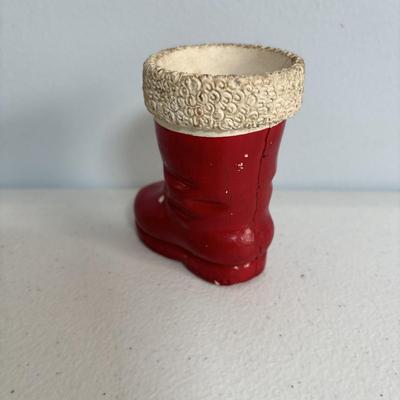 LOT 654: Vintage Plastic Popcorn Santa, "Season's Greeting" Pepsi Glasses, Vintage Plastic Village Light Covers Jingle...