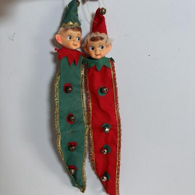 LOT 654: Vintage Plastic Popcorn Santa, "Season's Greeting" Pepsi Glasses, Vintage Plastic Village Light Covers Jingle...