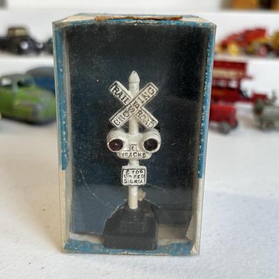 LOT 658: Train Accessories & Toy Cars: Lesney (Made in England), AHI, Tootsie, Varney, Aristo-Craft (Made in Germany), Faller 570...