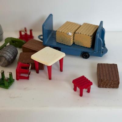 LOT 658: Train Accessories & Toy Cars: Lesney (Made in England), AHI, Tootsie, Varney, Aristo-Craft (Made in Germany), Faller 570...