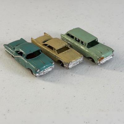 LOT 658: Train Accessories & Toy Cars: Lesney (Made in England), AHI, Tootsie, Varney, Aristo-Craft (Made in Germany), Faller 570...