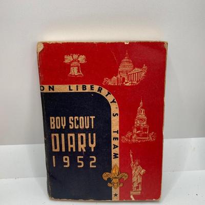 LOT 662: Collection of Vintage Boy Scout Memorabilia - Patches, Tokens, Hand Crafted Neckerchief Holders, Hat, Belt, Bandanas , Books and...