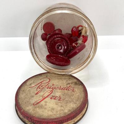 LOT 664: Antique / Vintage Sewing Collection - Mt. Pocono PA Chair / Pin Cushion Thread Holder, Buttons, Tins, Buckles and More