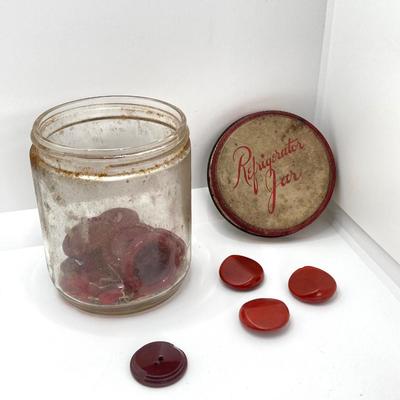 LOT 664: Antique / Vintage Sewing Collection - Mt. Pocono PA Chair / Pin Cushion Thread Holder, Buttons, Tins, Buckles and More