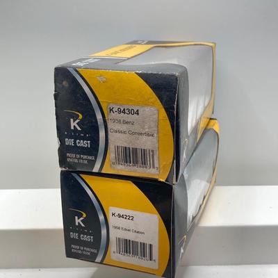 LOT 667: Eight K-Line Kruiser Die Cast Cars 1:43 Scale in Original Boxes