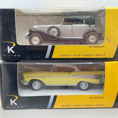 LOT 667: Eight K-Line Kruiser Die Cast Cars 1:43 Scale in Original Boxes