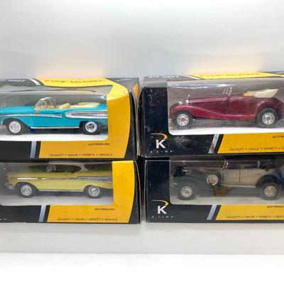 LOT 667: Eight K-Line Kruiser Die Cast Cars 1:43 Scale in Original Boxes