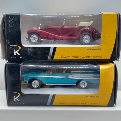 LOT 667: Eight K-Line Kruiser Die Cast Cars 1:43 Scale in Original Boxes