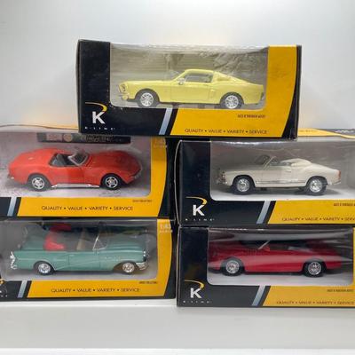 LOT 668: Nine Die Cast Toy Collector Cars by K-Line Kruisers - 1:43 Scale in Original Boxes